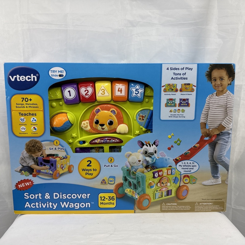 VTech Sort & Discover Activity Wagon with Accessories,‎ Baby and Toddler Toys